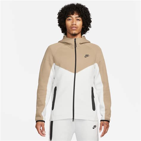 beige Nike tech hoodie